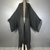 Kimono caftan gris anthracite texturé – vue complète