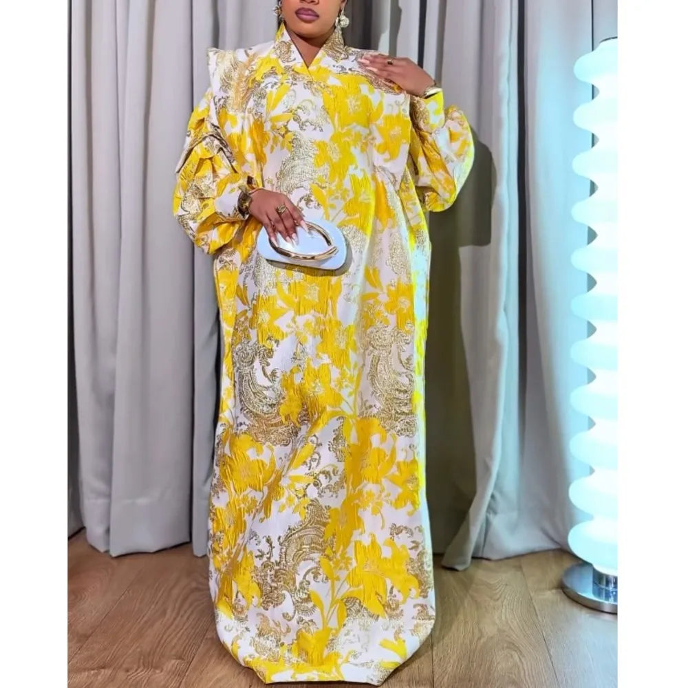 Robe africaine djellaba de fête pour femme – vue principale – Maison Layina