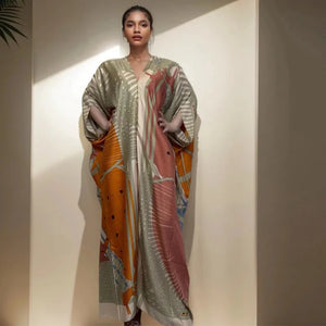 Robe de Soirée Koweïtienne Imprimée – vue principale – Maison Layina