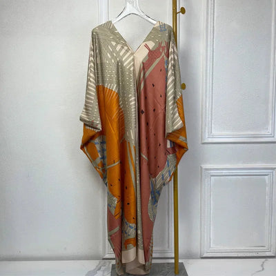 Robe de Soirée Koweïtienne Imprimée – détail et finitions – Maison Layina