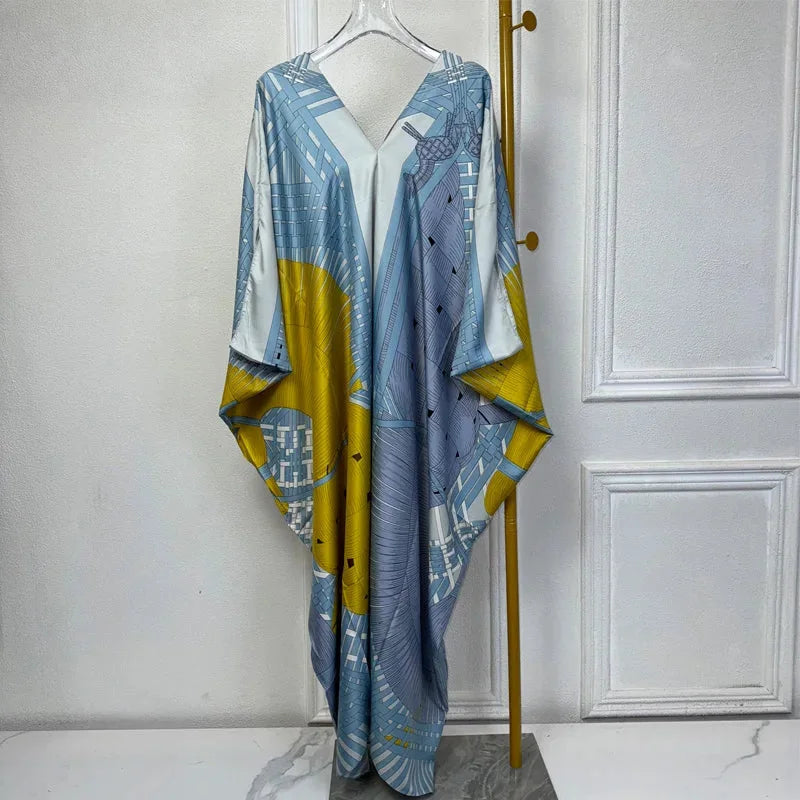 Robe de Soirée Koweïtienne Imprimée – détail et finitions – Maison Layina