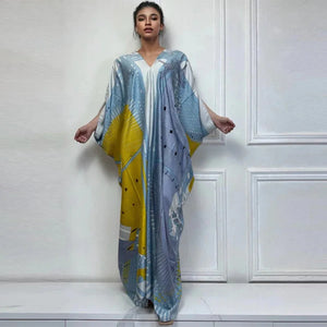 Robe de Soirée Koweïtienne Imprimée – détail et finitions – Maison Layina