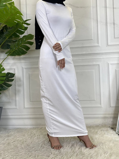 Robe Kaftan Longue Unie Pour Femme – vue du modèle, image 5