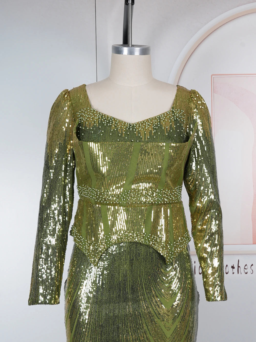 Robe Orientale Africaine Pailletée Grande Taille – vue 3