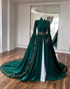 Robe Orientale Velours Vert Brodée – détail et finitions – Maison Layina