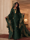 Robe Orientale Verte à Manches Féerique – vue principale – Maison Layina