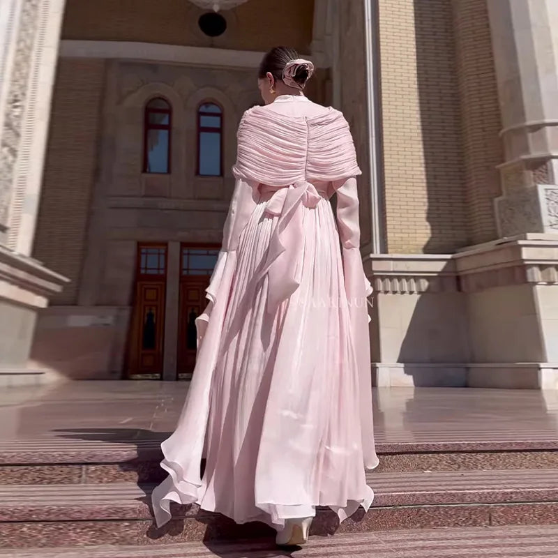Robe Plissée Fête Islamique – détail du tissu et des finitions