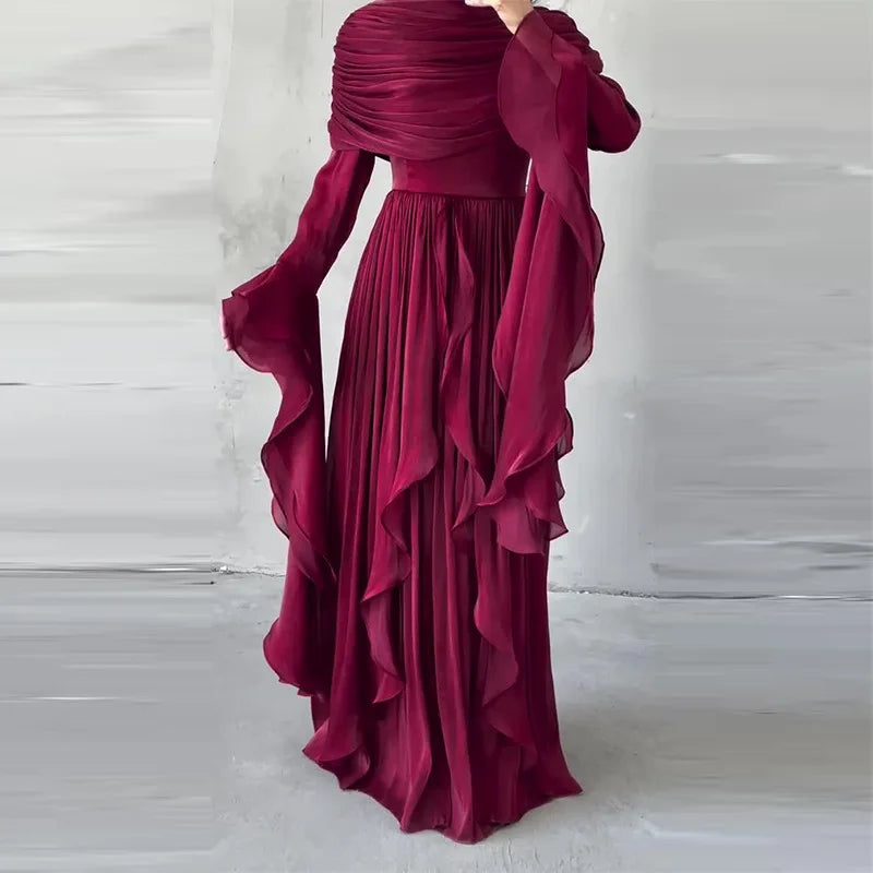 Robe Plissée Fête Islamique – présentation du modèle, vue 8